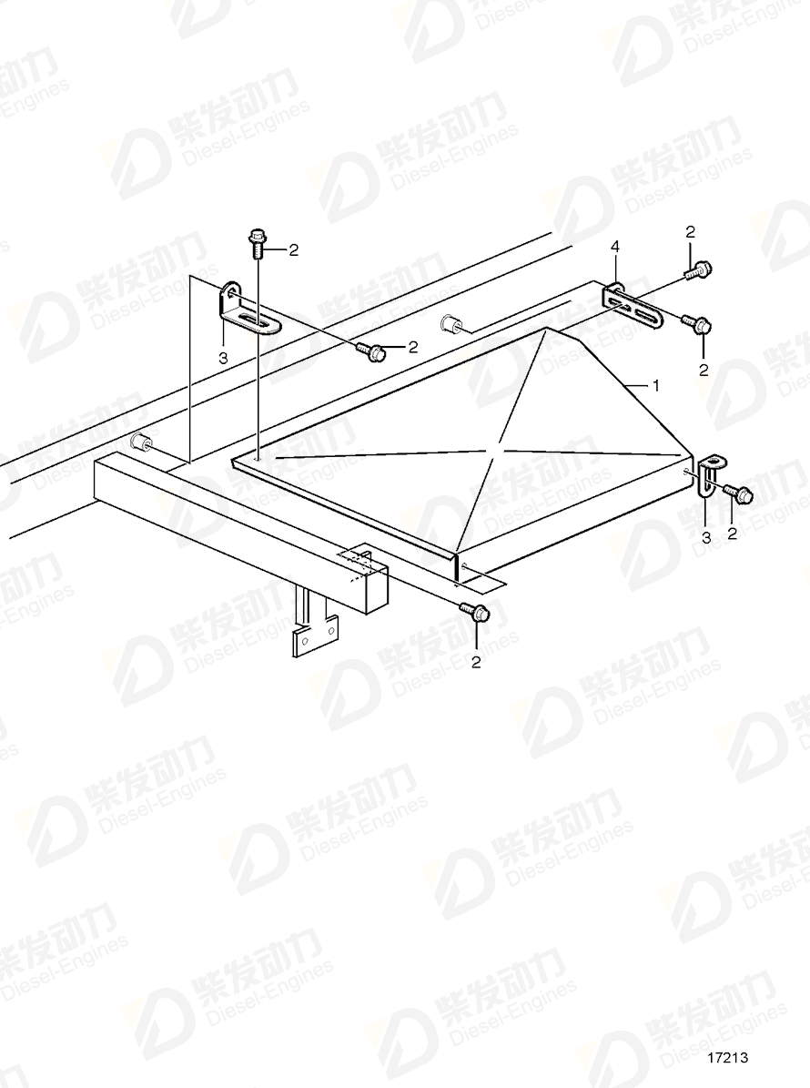 VOLVO Radiation shield 9516723 Drawing VOLVO Radiation shield 9516723 Drawing